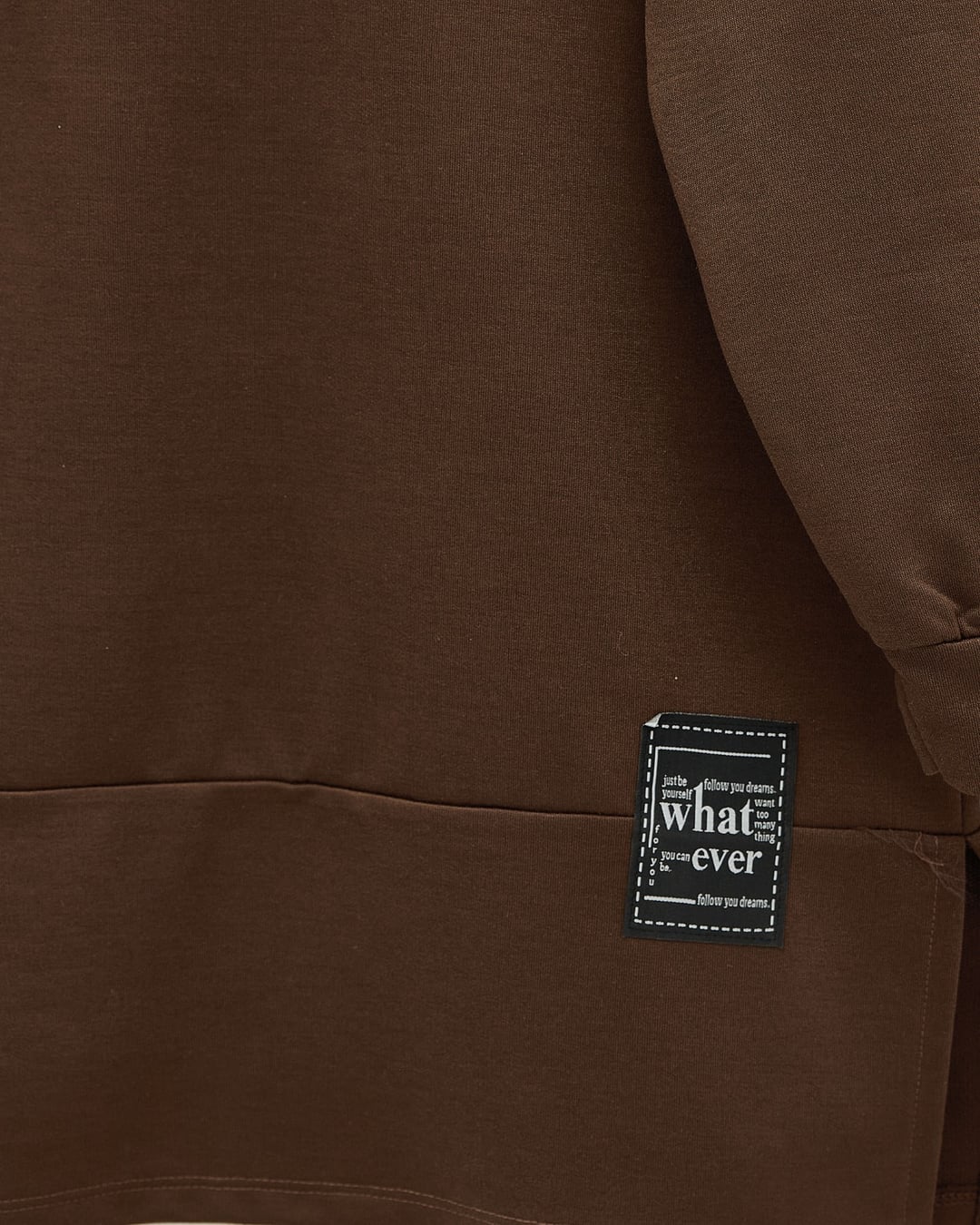 Buttoned Logo Detail Two-Piece Jersey Lounge Set - Brown - Podyumplus - by Peralane - photo 3