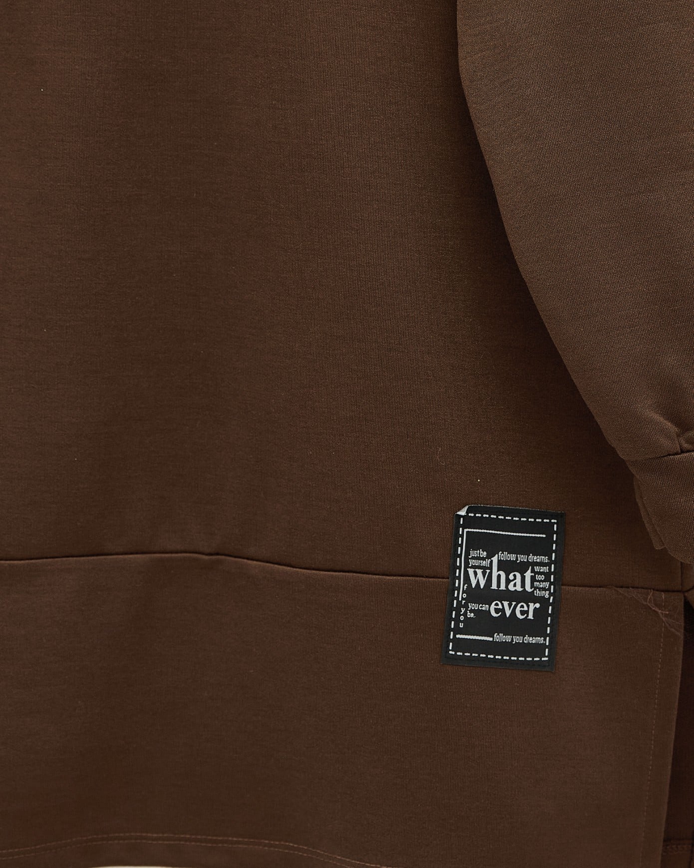 Buttoned Logo Detail Two-Piece Jersey Lounge Set - Brown - Podyumplus - by Peralane - photo 3