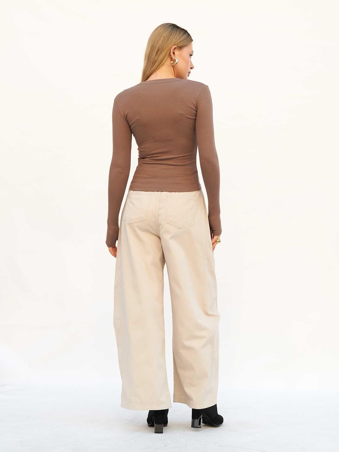 Curve Wide Gabardine Trousers 045 - Lefon - by Peralane - photo 3