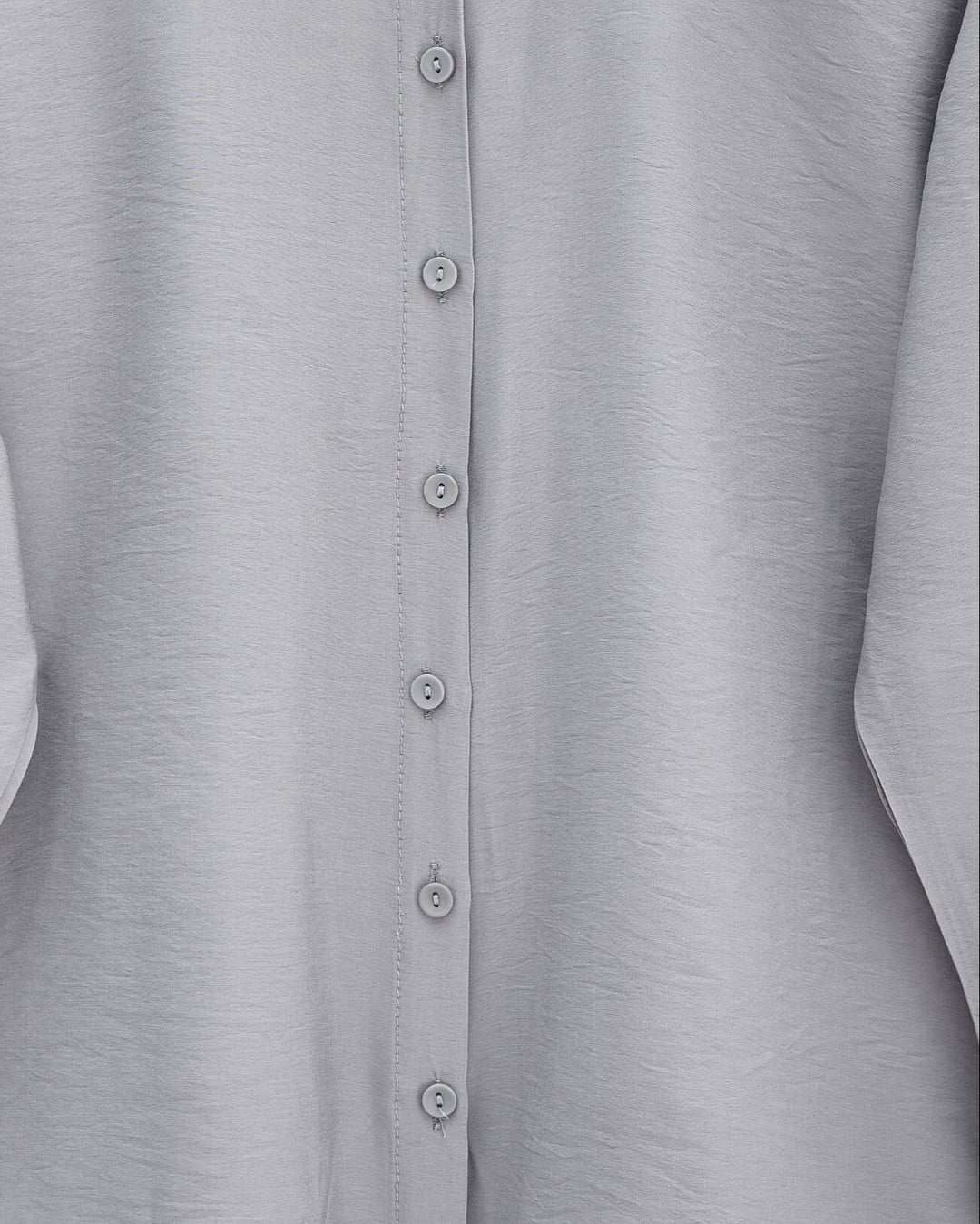 Long Back Buttoned Poplin Shirt - Light Grey - Podyumplus - by Peralane - photo 9