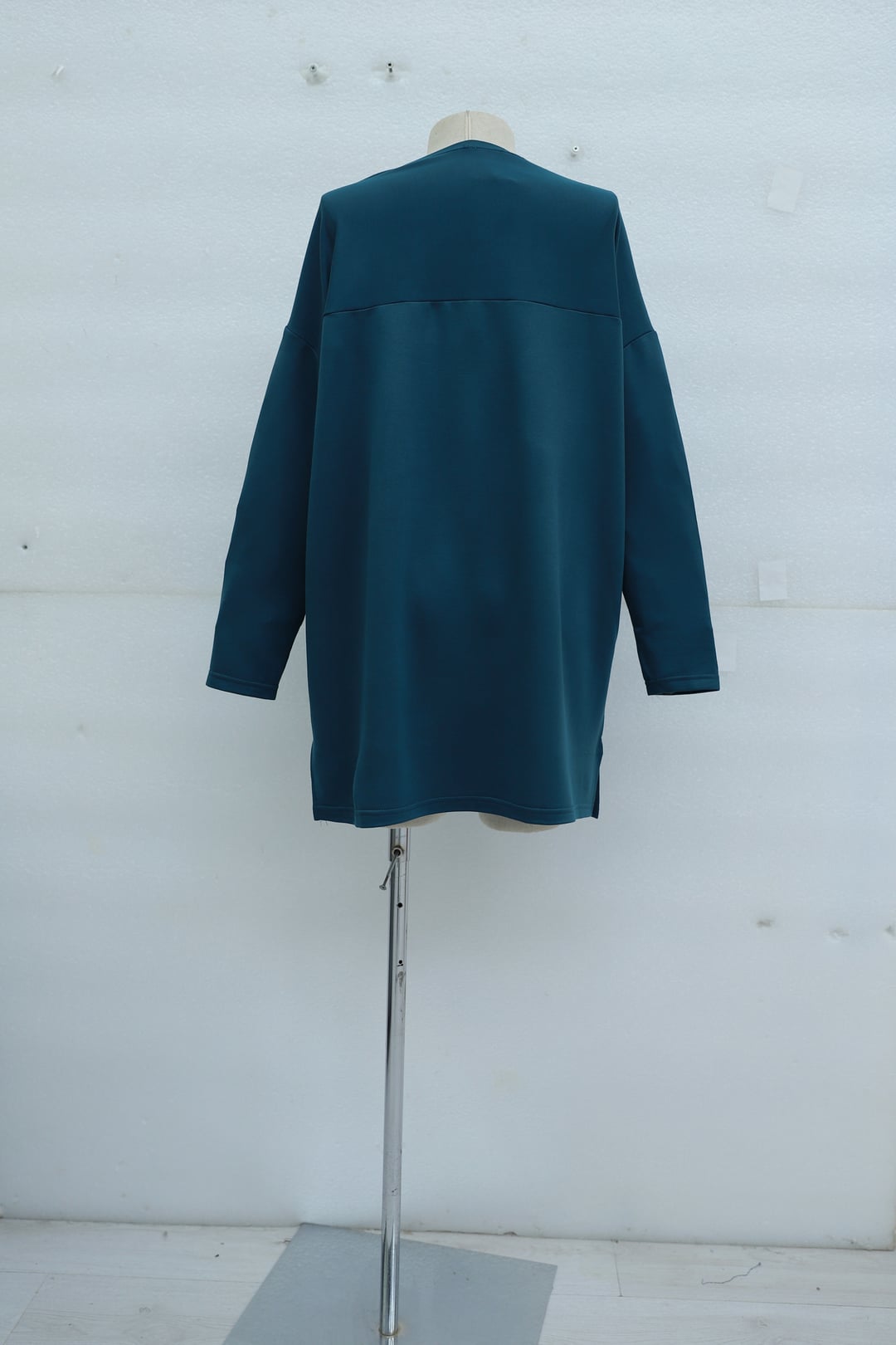 Teal Heart Detail Slit Slouchy Knit Tunic - Podyumplus - by Peralane - photo 8