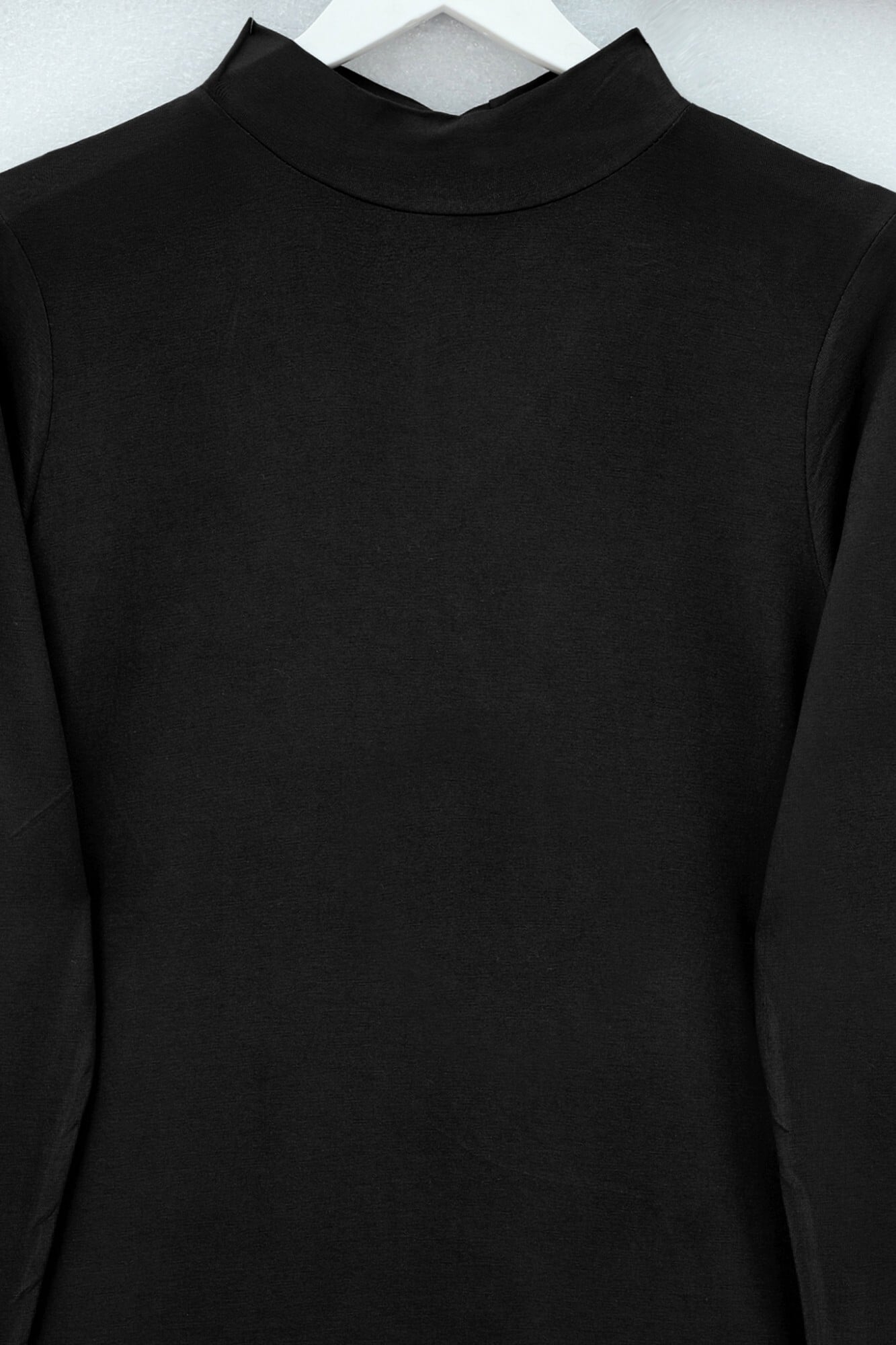 Black High-Neck Long-Sleeve Knit Top - Podyumplus - by Peralane - photo 5