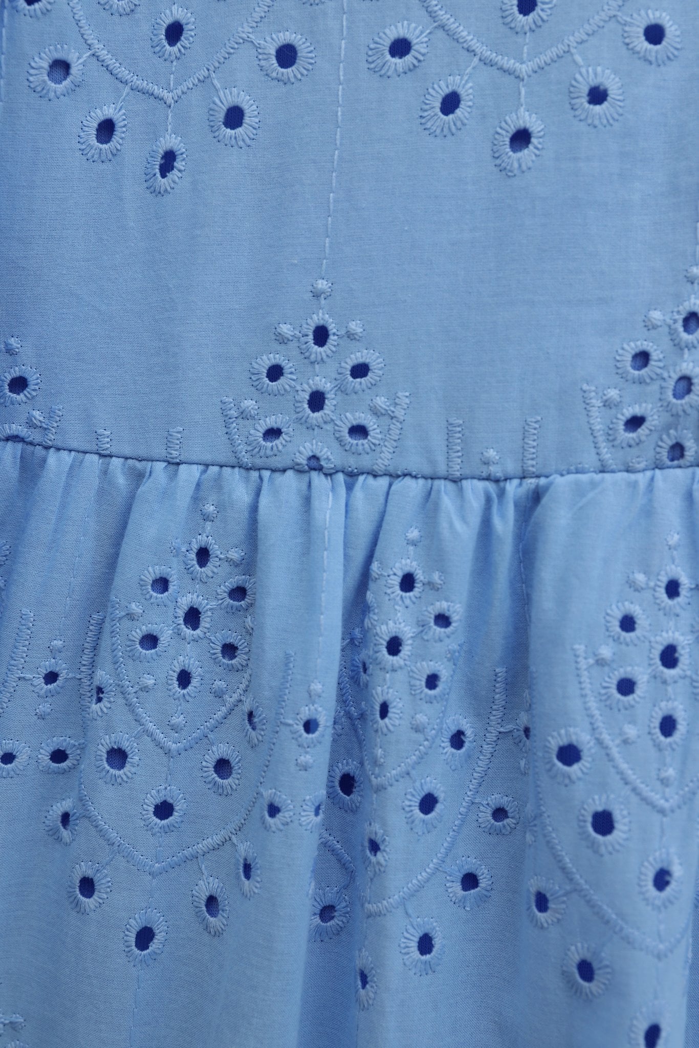Half Button Lace Detail Robe Dress - Blue - Podyumplus - by Peralane - photo 7