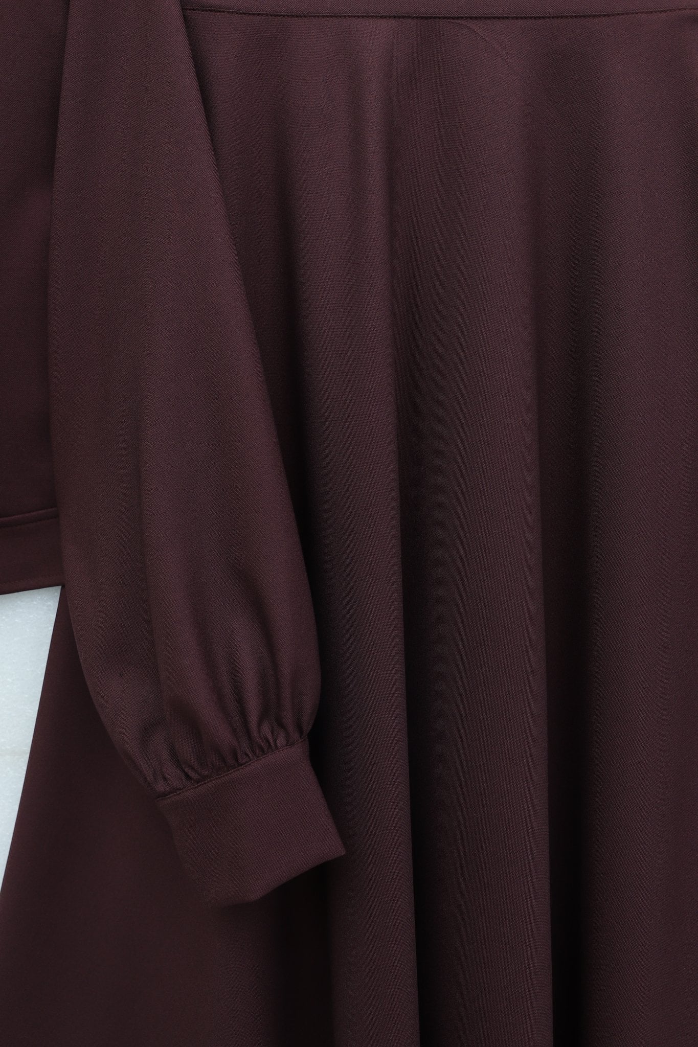 Burgundy Modest Two-Piece Set with Bow Detail Top and Maxi Skirt - Podyumplus - by Peralane - photo 11