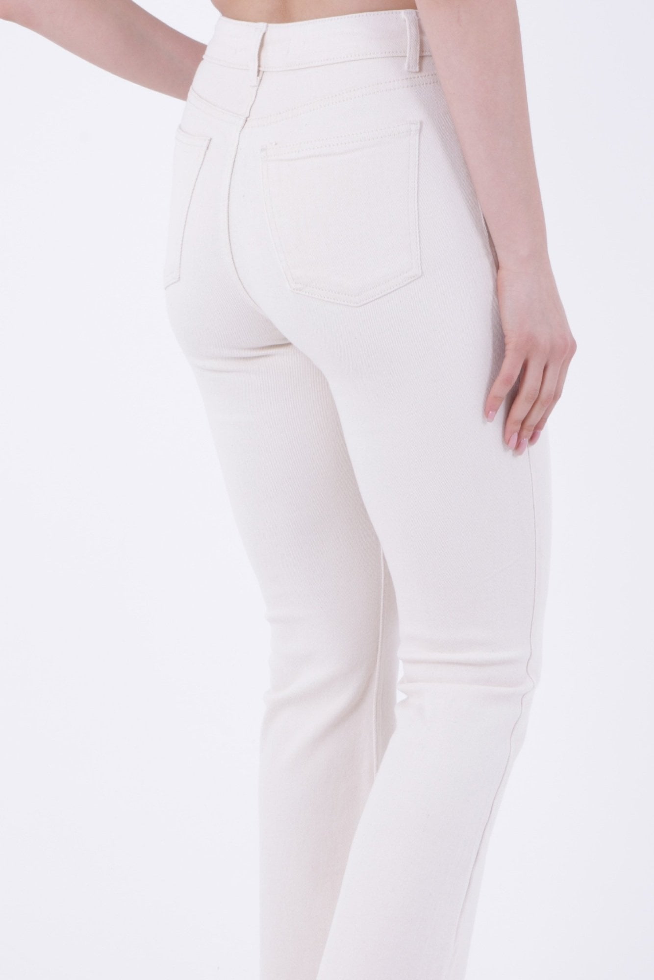 Women's Mom Fit Denim Jeans with Fringe Hem, High Waist, Ankle Length - Xlove - by Peralane - photo 4