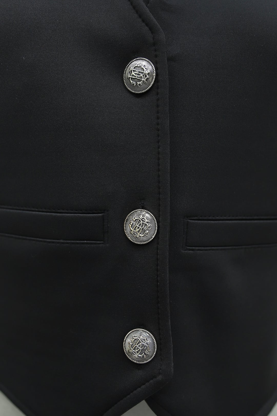 Pocket Detail Buttoned Scuba Vest - Black - Podyumplus - by Peralane - photo 6