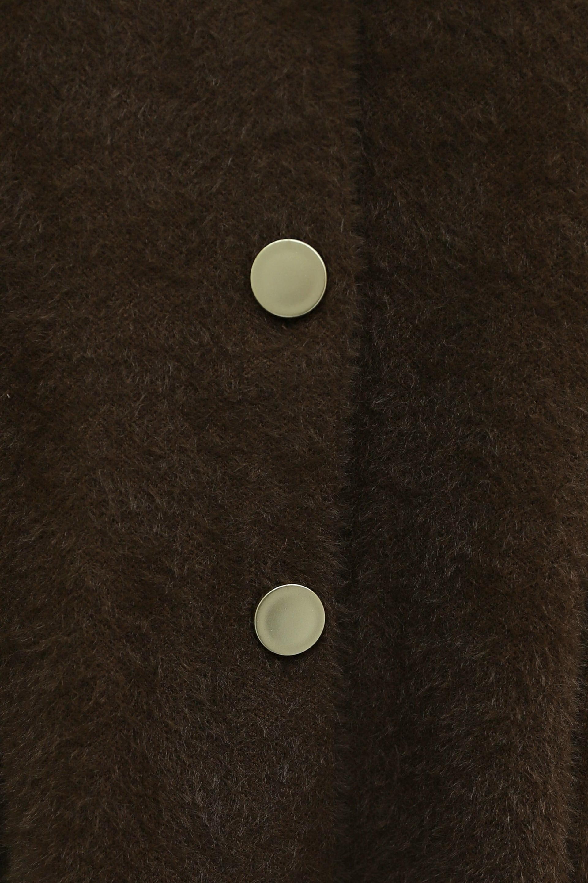 Hooded Double Pocket Button Front Fuzzy Cardigan - Brown - Podyumplus - by Peralane - photo 8